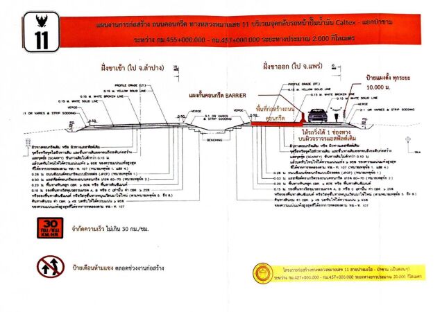 ภาพการเบี่ยงการจราจร