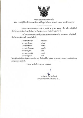 เรื่อง รายชื่อผู้มีสิทธิ์สอบสัมภาษณ์ เป็นลูกจ้างชั่วคราว ตำแหน่ง คนงาน ทำหน้าที่ธุรการ